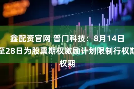 鑫配资官网 普门科技：8月14日至28日为股票期权激励计划限制行权期